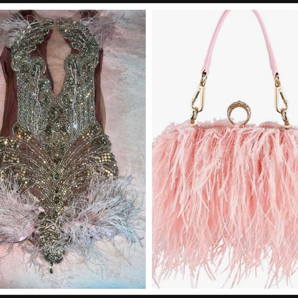 dress and purse